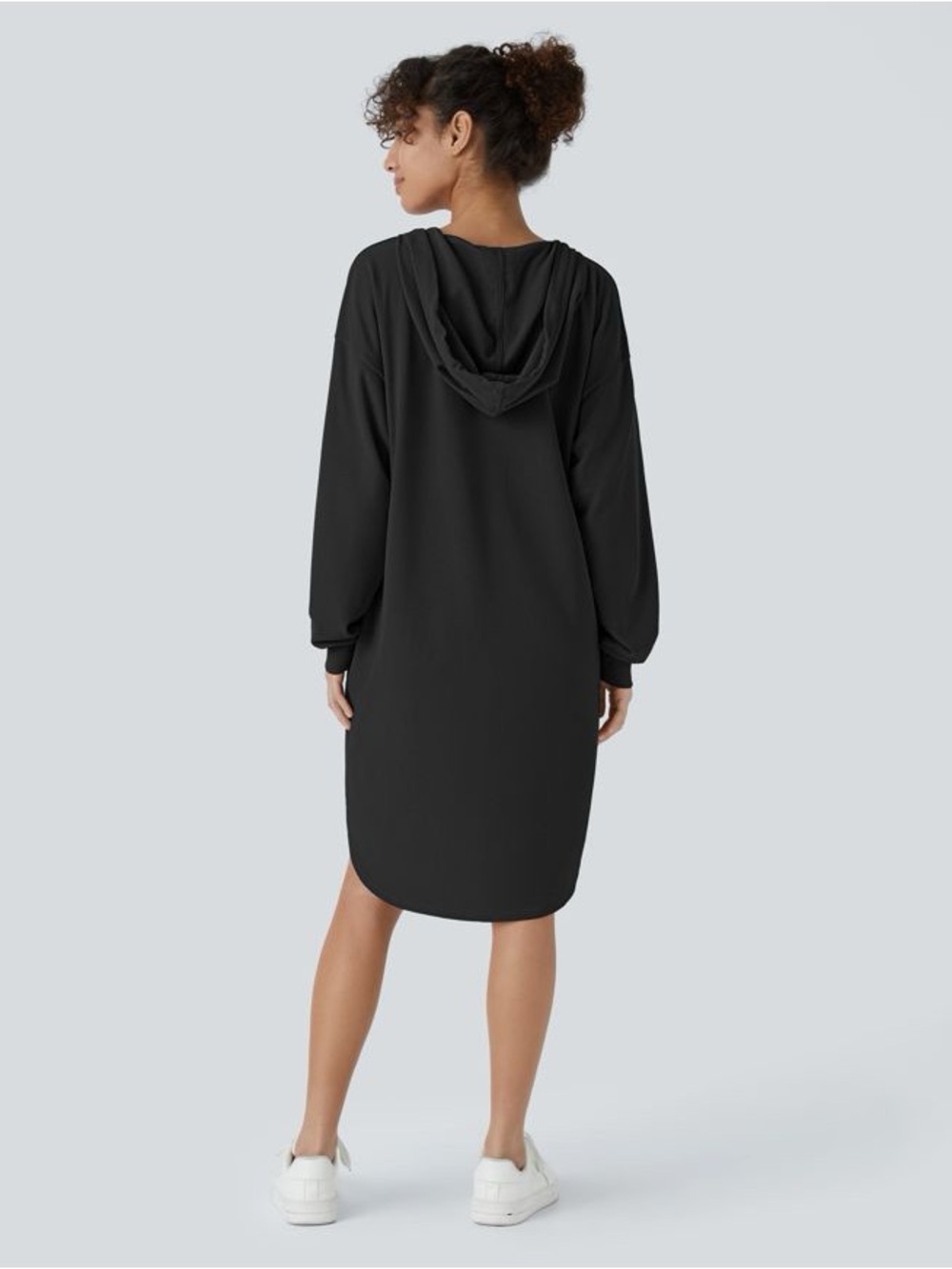 HALARA Navy V-Neck Long Sleeve Tunic Dress - Picture 2 of 9